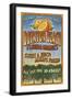 Boynton Beach, Florida - Orange Grove Vintage Sign-Lantern Press-Framed Art Print