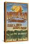 Boynton Beach, Florida - Orange Grove Vintage Sign-Lantern Press-Stretched Canvas