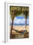 Boynton Beach, Florida - Palms and Hammock-Lantern Press-Framed Art Print
