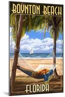 Boynton Beach, Florida - Palms and Hammock-Lantern Press-Mounted Art Print