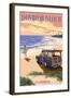 Boynton Beach, Florida - Woody on the Beach-Lantern Press-Framed Art Print