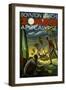 Boynton Beach, Florida - Zombie Apocalypse-Lantern Press-Framed Art Print