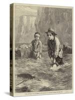 Boys and Boat-George Housman Thomas-Stretched Canvas