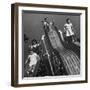 Boys and Girls Play on the Slides at a Playground-null-Framed Photographic Print