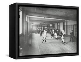 Boys and Girls Playing Netball, Cable Street School, Stepney, London, 1908-null-Framed Stretched Canvas
