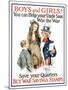 Boys and Girls! War Savings Stamps Poster-James Montgomery Flagg-Mounted Giclee Print