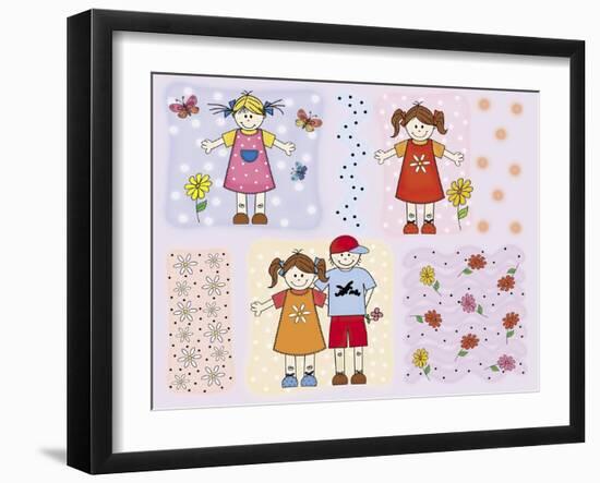 Boys and Girls-Maria Trad-Framed Giclee Print