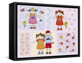 Boys and Girls-Maria Trad-Framed Stretched Canvas