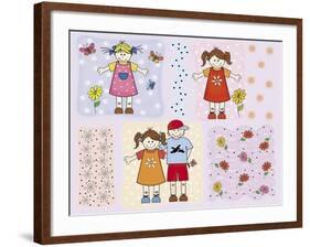 Boys and Girls-Maria Trad-Framed Giclee Print