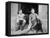 Boys and Spaniels-null-Framed Stretched Canvas