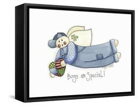 Boys are Special Angel-Debbie McMaster-Framed Stretched Canvas