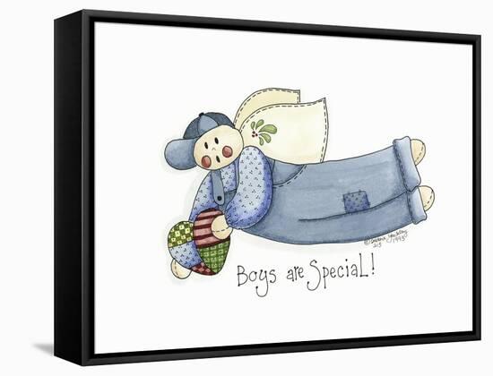 Boys are Special Angel-Debbie McMaster-Framed Stretched Canvas