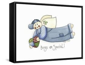 Boys are Special Angel-Debbie McMaster-Framed Stretched Canvas