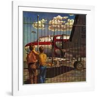 "Boys at Airport," March 30, 1946-John Atherton-Framed Giclee Print