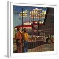 "Boys at Airport," March 30, 1946-John Atherton-Framed Giclee Print