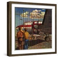 "Boys at Airport," March 30, 1946-John Atherton-Framed Premium Giclee Print