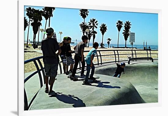 Boys at Skate Park-Steve Ash-Framed Photographic Print