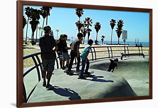 Boys at Skate Park-Steve Ash-Framed Photographic Print