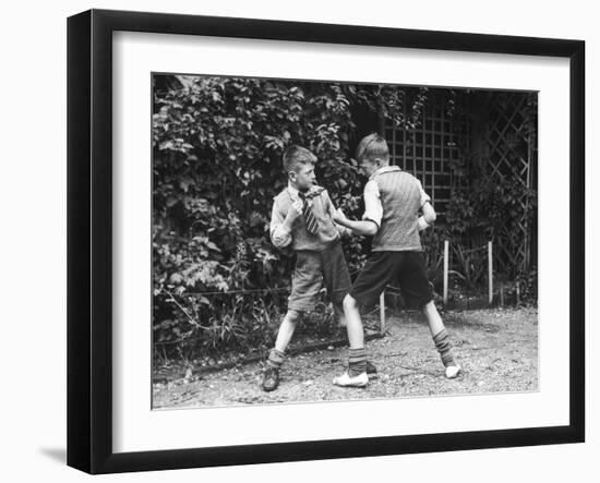 Boys at Start of Fight-null-Framed Photographic Print