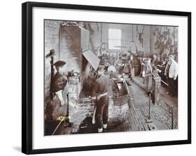 Boys at Work in the Smiths Shop, Feltham Industrial School, London, 1908-null-Framed Photographic Print