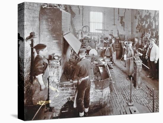 Boys at Work in the Smiths Shop, Feltham Industrial School, London, 1908-null-Stretched Canvas