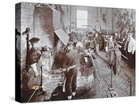 Boys at Work in the Smiths Shop, Feltham Industrial School, London, 1908-null-Stretched Canvas