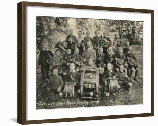 Boys' Band at Hollybrook Cottage Homes, Southampton-Peter Higginbotham-Framed Photographic Print