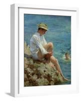 Boys Bathing, 1908-Henry Scott Tuke-Framed Giclee Print