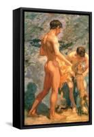 Boys Bathing, 1912-Henry Scott Tuke-Framed Stretched Canvas
