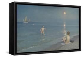 Boys Bathing at Skagen. Summer Evening, 1899-Peder Severin Kroyer-Framed Stretched Canvas