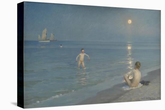 Boys Bathing at Skagen. Summer Evening, 1899-Peder Severin Kroyer-Stretched Canvas