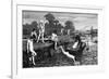 Boys Bathing in the River Thames-HR Robertson-Framed Art Print