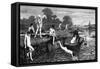 Boys Bathing in the River Thames-HR Robertson-Framed Stretched Canvas