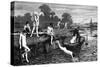 Boys Bathing in the River Thames-HR Robertson-Stretched Canvas