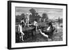 Boys Bathing in the River Thames-HR Robertson-Framed Art Print