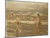 Boys Bathing in the Sea; Badende Knaben Im Meer, 1899-Max Liebermann-Mounted Giclee Print