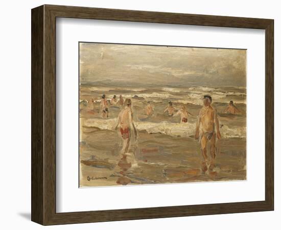 Boys Bathing in the Sea; Badende Knaben Im Meer, 1899-Max Liebermann-Framed Giclee Print