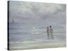 Boys Bathing on Boys Bathing on the Beach at Skagen-Peder Severin Kröyer-Stretched Canvas