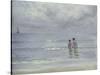 Boys Bathing on Boys Bathing on the Beach at Skagen-Peder Severin Kröyer-Stretched Canvas