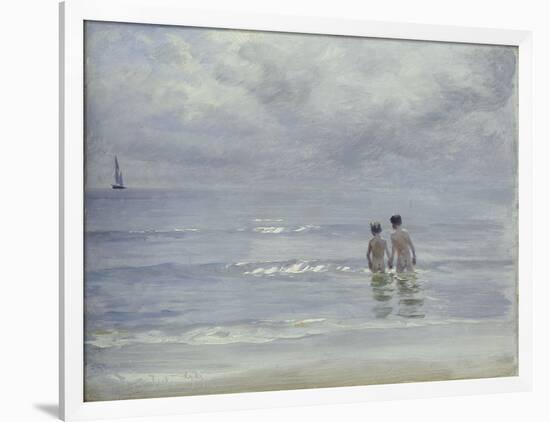 Boys Bathing on the Beach at Skagen, 1899-Peder Severin Kröyer-Framed Giclee Print