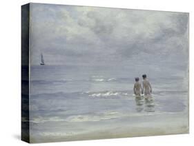 Boys Bathing on the Beach at Skagen, 1899-Peder Severin Kröyer-Stretched Canvas