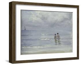 Boys Bathing on the Beach at Skagen, 1899-Peder Severin Kröyer-Framed Giclee Print