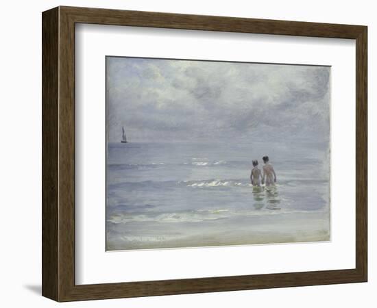 Boys Bathing on the Beach at Skagen, 1899-Peder Severin Kröyer-Framed Giclee Print