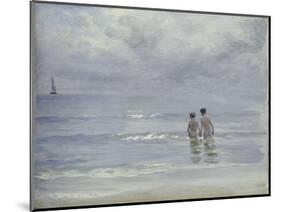 Boys Bathing on the Beach at Skagen, 1899-Peder Severin Kröyer-Mounted Giclee Print