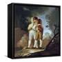 Boys Blowing Up a Bladder-Francisco de Goya-Framed Stretched Canvas