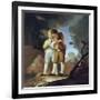 Boys Blowing Up a Bladder-Francisco de Goya-Framed Art Print