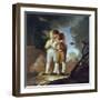 Boys Blowing Up a Bladder-Francisco de Goya-Framed Art Print