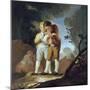 Boys Blowing Up a Bladder-Francisco de Goya-Mounted Art Print