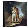 Boys Blowing Up a Bladder-Francisco de Goya-Framed Stretched Canvas