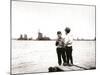 Boys by a Canal, Laandam, Netherlands, 1898-James Batkin-Mounted Photographic Print